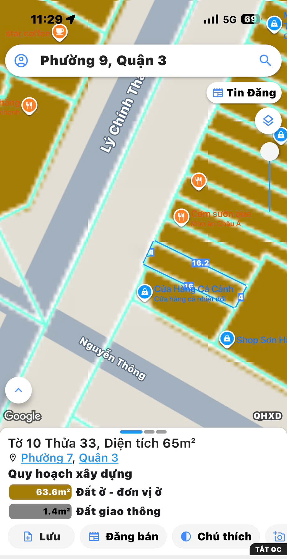 BÁN NHÀ MẶT TIỀN KD Đ.LÝ CHÍNH THẲNG, P.VÕ THỊ SÁU, QUẬN 3 - DT ĐẸP 4M*15M VUÔNG VỨC FULL THỔ CƯ - CHỦ 1 ĐỜI XƯA- 0938676685 GIANG GIANG