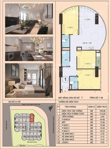 Bán chung cư QMS Top Tower 113m2 siêu VIP