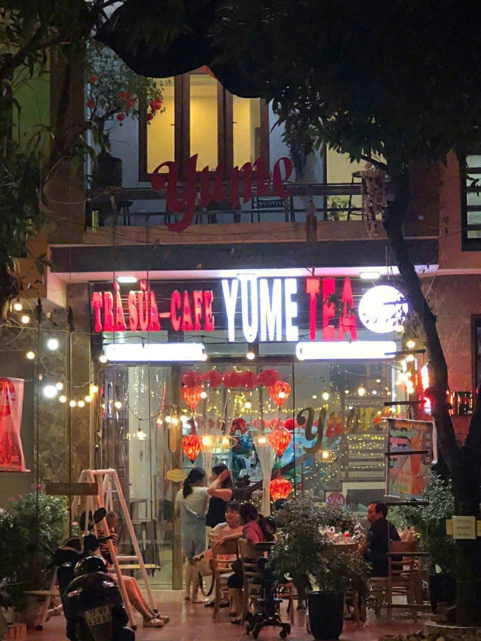SANG NHƯỢNG QUÁN CAFE & TRÀ SỮA YUME TEA & COFFEE TẠI CÔNG VIÊN KỲ BÁ, PHỐ ĐI BỘ THÁI BÌNH