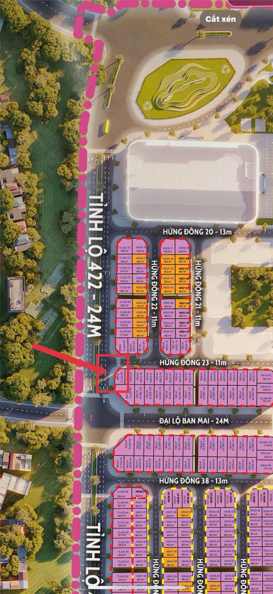Bán căn Mặt Đường Tỉnh Lộ 422  – Vinhomes Đan Phượng. Giá 39 Tỷ