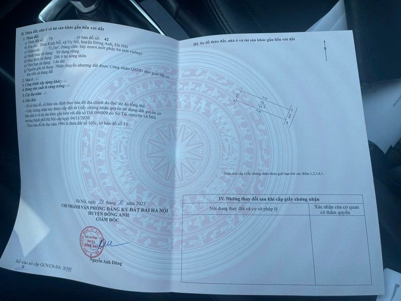 ????Chính chủ gửi bán 71,3m Kính nỗ