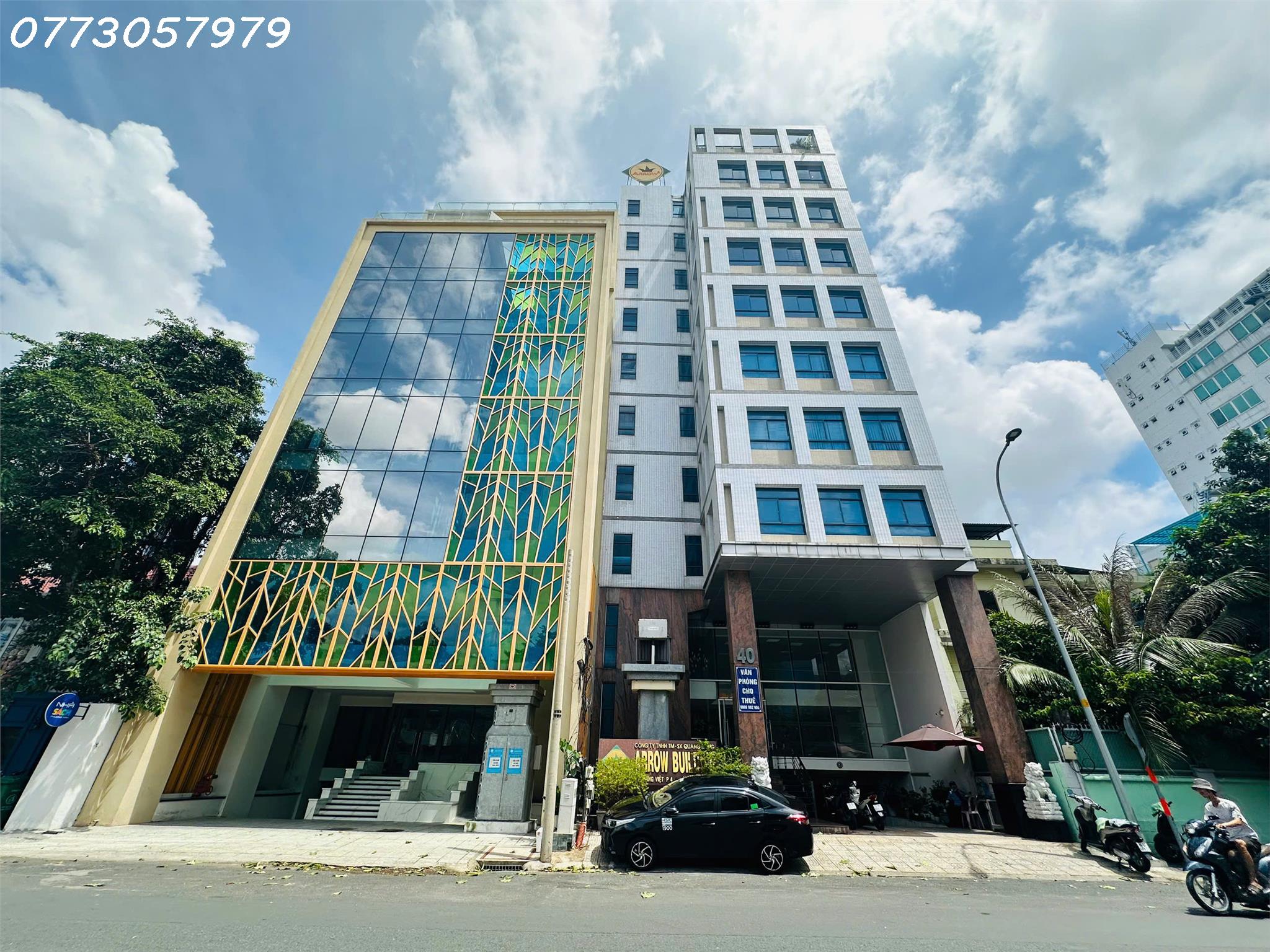 BÁN TÒA NHÀ VĂN PHÒNG – 40 HOÀNG VIỆT, P.4, TÂN BÌNH. 2 HẦM 10 TẦNG, 2 THANG MÁY