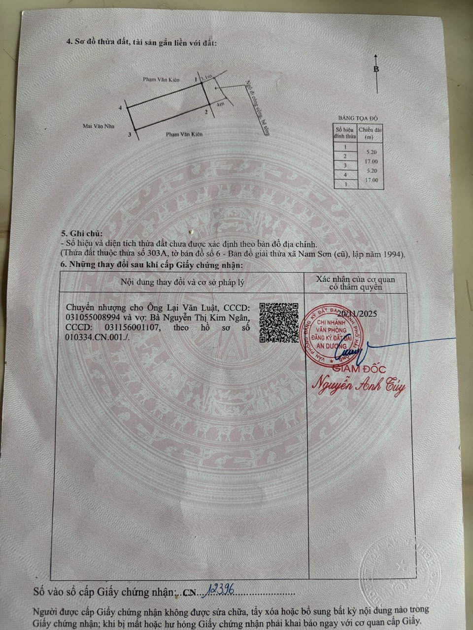 BÁN ĐẤT TẠI LƯƠNG QUÁN – AN DƯƠNG – HẢI PHÒNG