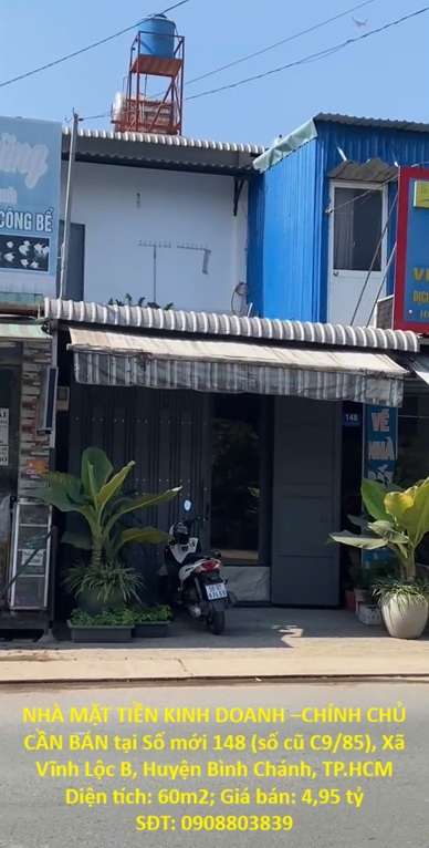 NHÀ MẶT TIỀN KINH DOANH –CHÍNH CHỦ CẦN BÁN tại Đường Lại Hùng Cường, Vĩnh Lộc B, Bình Chánh, TP.HCM