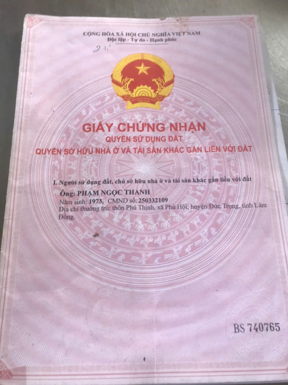 CHÍNH CHỦ BÁN ĐẤT MẶT TIỀN ĐƯỜNG THỐNG NHẤT – PHÚ THỊNH, PHÚ HỘI, LÂM ĐỒNG