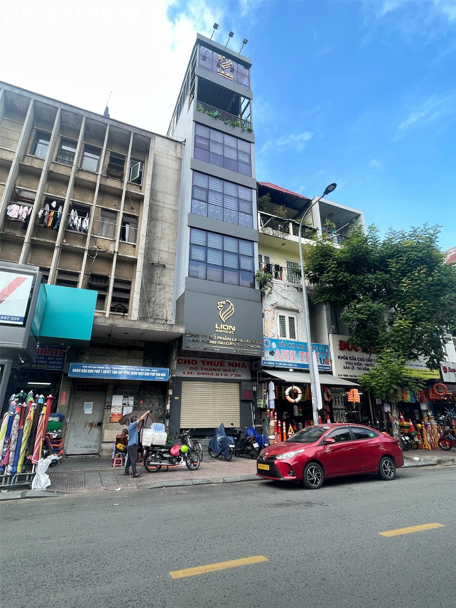 MẶT TIỀN YERSIN – CẦU ÔNG LÃNH, Q1 – 6 TẦNG THANG MÁY 5x20M BÁN 48 TỶ TL