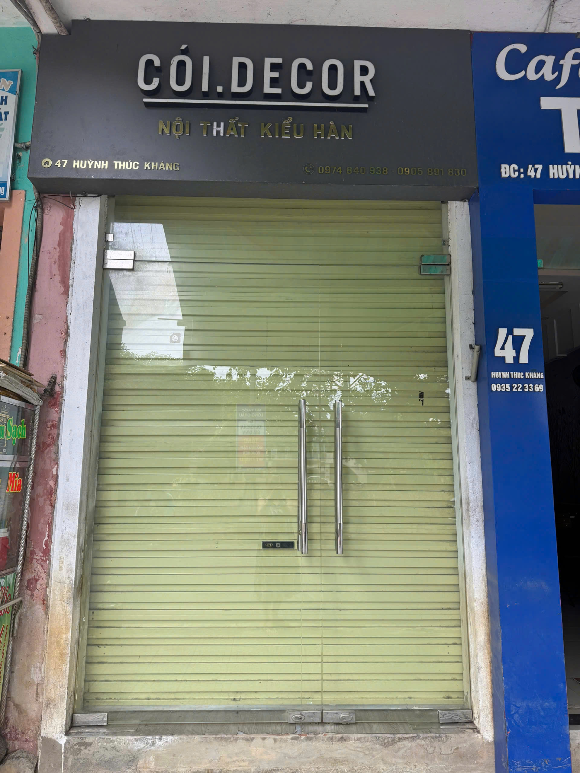 CHO THUÊ MẶT BẰNG KINH DOANH VỊ TRÍ ĐẸP ĐẦU ĐƯỜNG HUỲNH THÚC KHÁNG – PHƯỜNG ĐÔNG BA, TP HUẾ