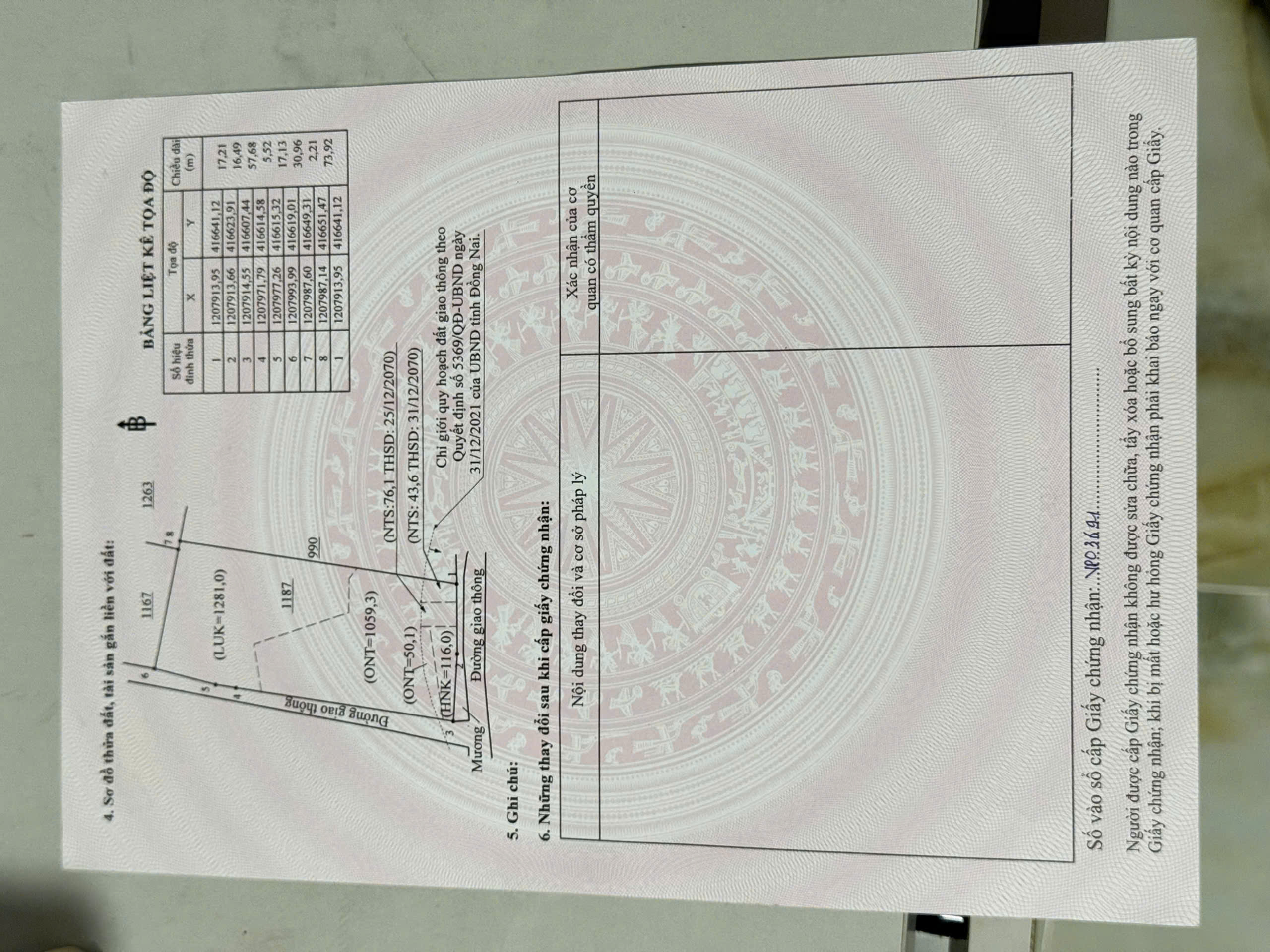 2,630m2 có 2 mặt tiền đường dái 113m, Thổ cư khủng 1,100m2, Vị trí đẹp, dân đông, gần khu du lịch, gần KCN