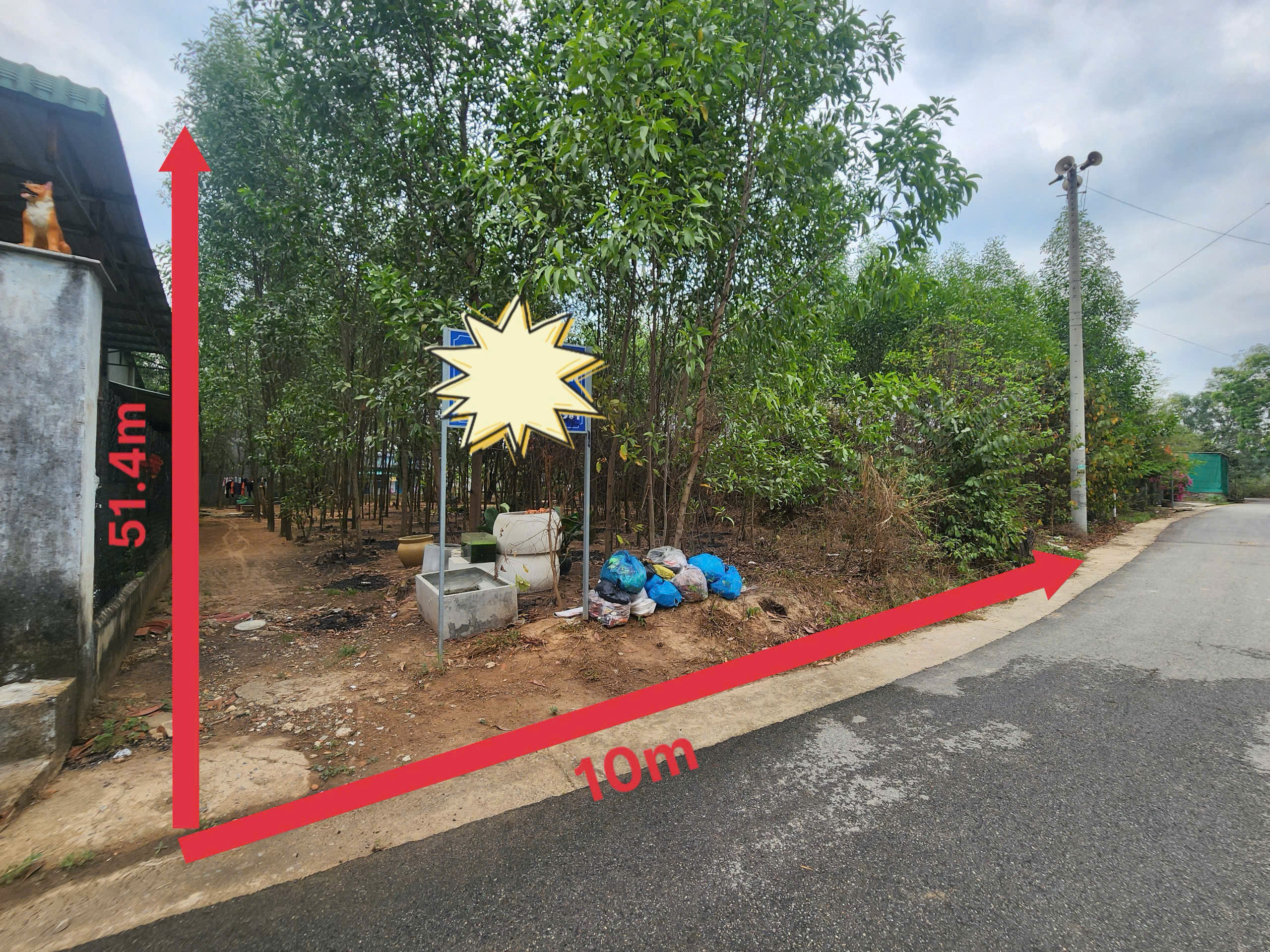 ĐẤT THẠNH PHƯỚC TÂN UYÊN, NGÂN HÀNG THANH LÝ ĐẤT NGANG 10M, SẴN 100M2 THỔ, DT 503M2, GIẢ 2 TỶ 352 TRIỆU