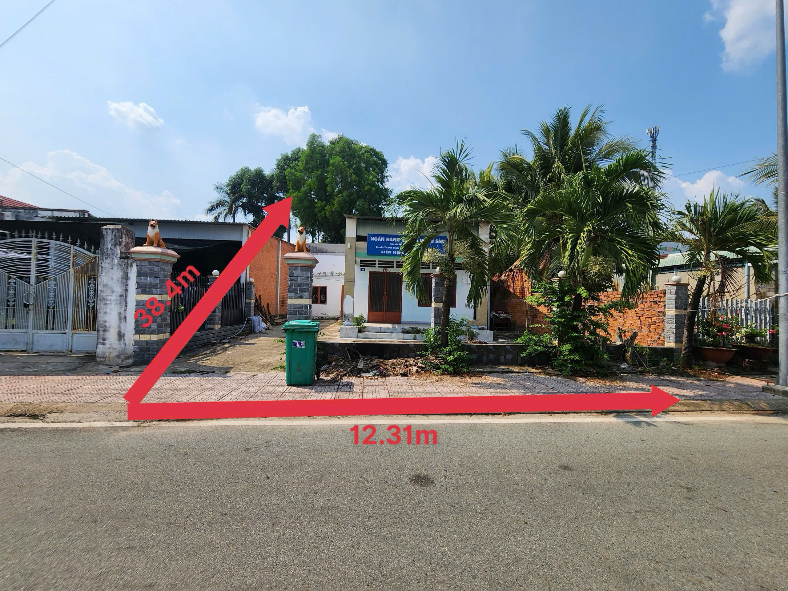 NHÀ MT NHỰA PHAN BỘI CHÂU PHÚ GIÁO, NGÂN HÀNG THANH LÝ NHÀ NGANG 12M, DT 387.7M2, GIÁ NHỈNH 1 TỶ 819 TRIỆU