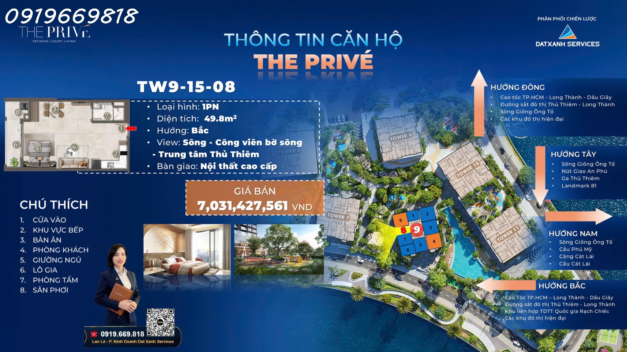 The Prive căn hộ hạng sang ba mặt giáp sông  trung tâm quận 2 chỉ 10% ký hợp đồng mua bán căn 1 phòng ngủ duy nhất