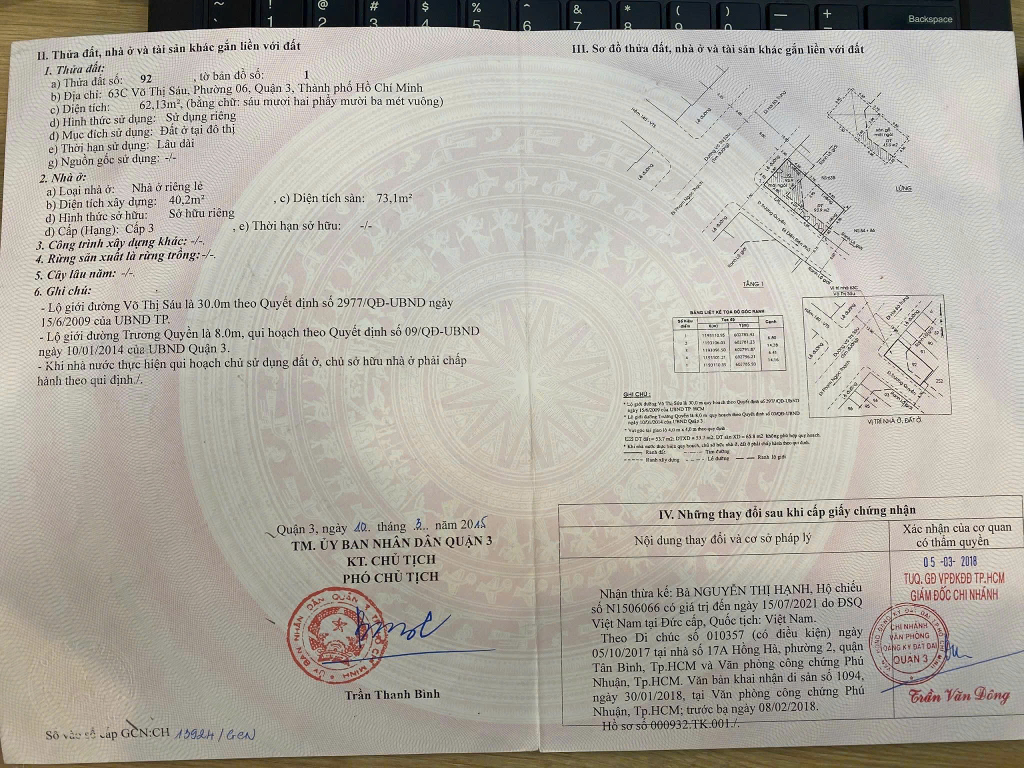 BÁN NHÀ PHỐ VÕ THỊ SÁU TRUNG TÂM QUẬN 3 – GÓC VÕ THỊ SÁU & TRƯƠNG QUYỀN