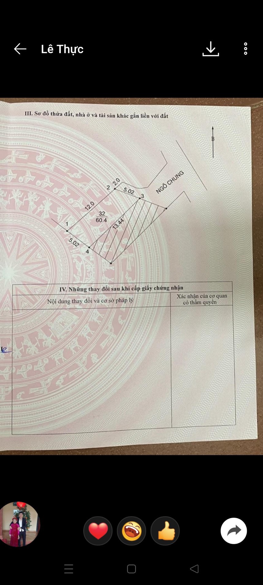 chúc đồng một xã thủy hương một lô đất dúy nhất có trên thị trường đường ô tô thông tứ tung dt 60,4 m cách chúc sơn 2km yên nghĩa 5 km