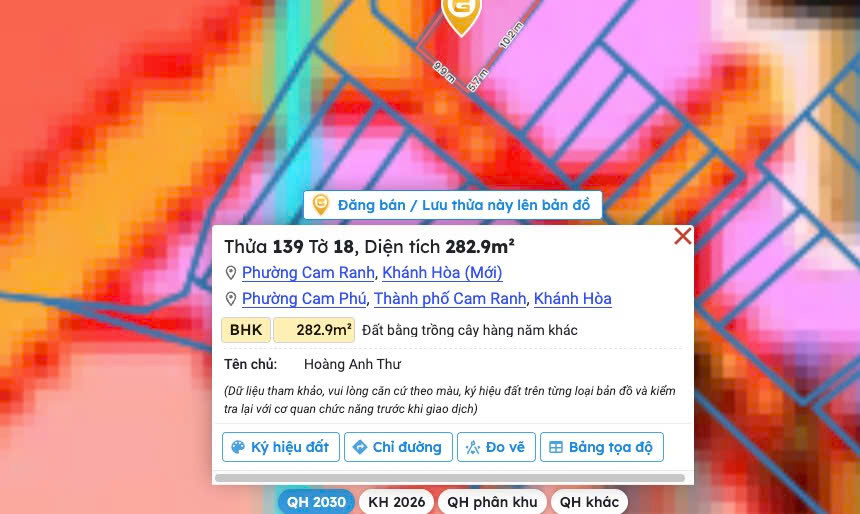 CHÍNH CHỦ BÁN ĐẤT – HÙNG VƯƠNG, CAM RANH, KHÁNH HÒA