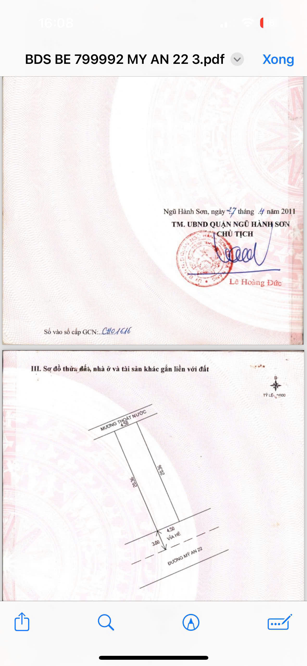 Bán đất mt đường MỸ AN 22 - Ngũ Hành Sơn .DT 92m2 giá 9ty8 thương lượng LH 0942992361