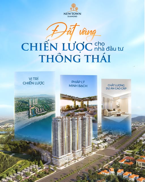 CĂN HỘ VEN BIỂN ĐÀ NẴNG – VAY 70%  LÃI 0% 18 THÁNG  NEWTOWN DIAMOND