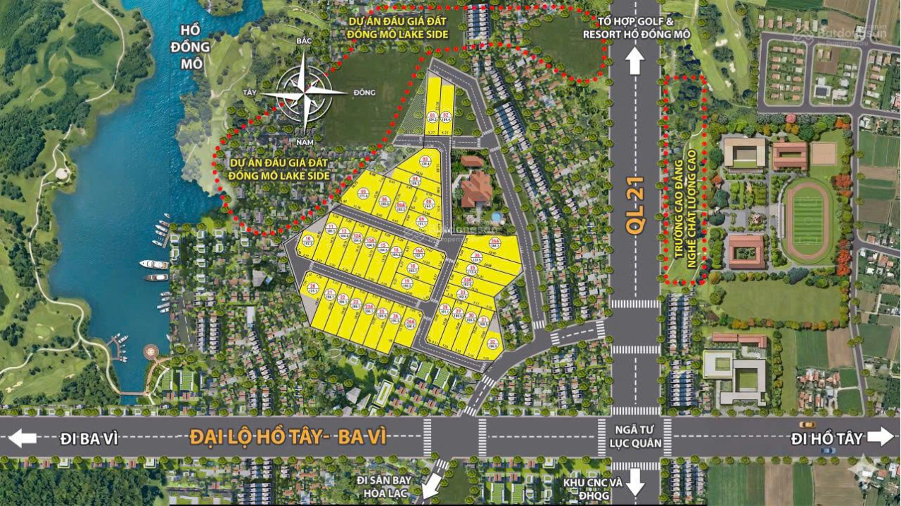 Chính chủ gửi bán lô đất thuộc làn 2 Quốc Lộ 21 mở rộng - tại Đoài Phương chỉ 30 tr/m2