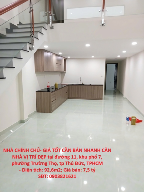 NHÀ CHÍNH CHỦ- GIÁ TỐT CẦN BÁN NHANH CĂN NHÀ VỊ TRÍ ĐẸP tại tp Thủ Đức, TPHCM