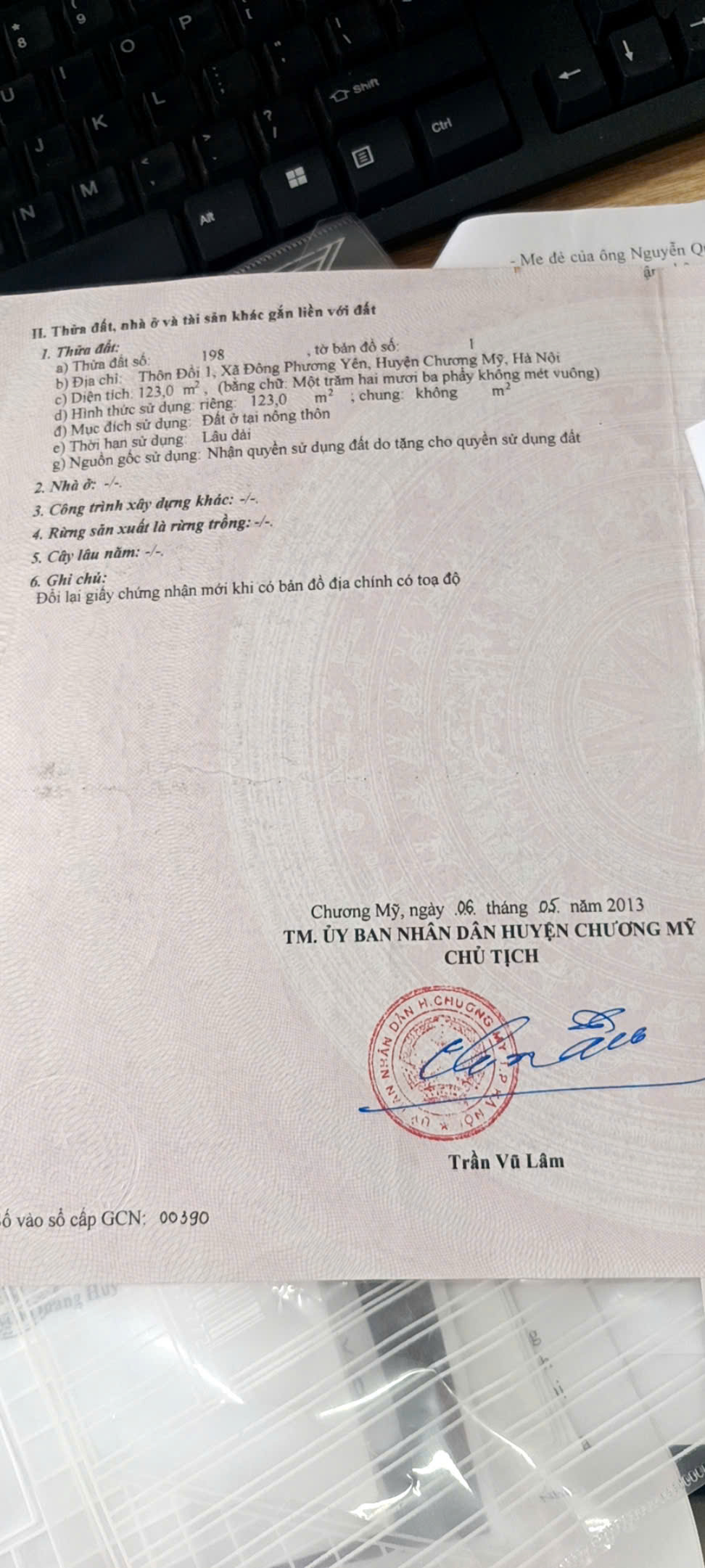 CHÍNH CHỦ CẦN BÁN 123M² ĐẤT THỔ CƯ – THÔN ĐỒI 1, XÃ PHÚ NGHĨA – GẦN QL6 – MẶT ĐƯỜNG RỘNG – GIÁ TỐT