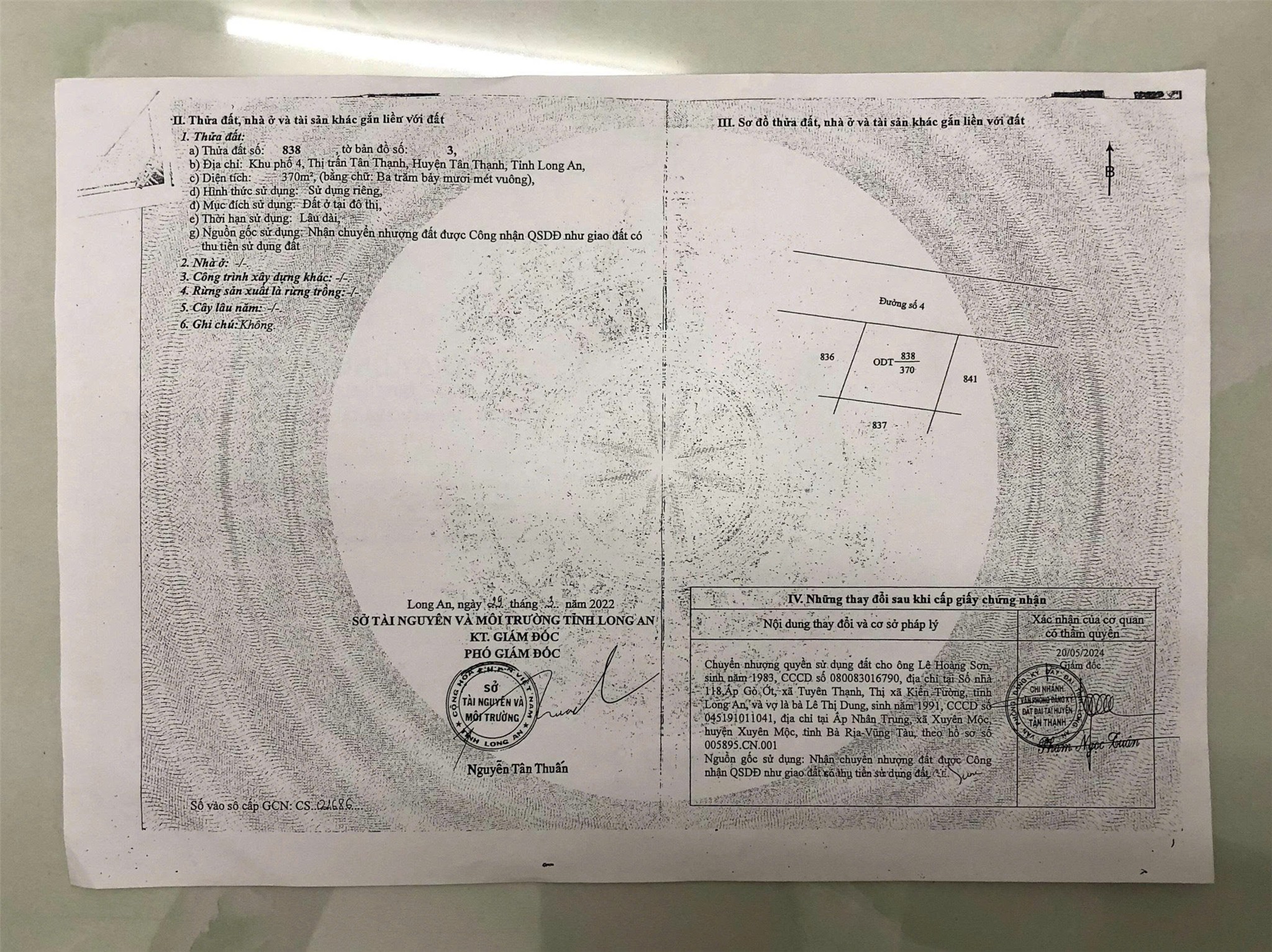 ĐẦU TƯ SINH LỜI- CHÍNH CHỦ BÁN GẤP 2 LÔ ĐẤT ĐẸP 1587m2-ODT- 11,5 Tỷ Tại Tân Thạnh, Long An