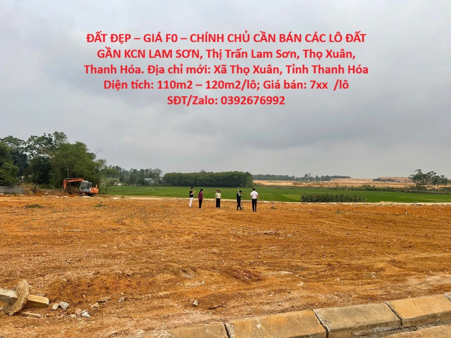 ĐẤT ĐẸP – GIÁ F0 – BÁN CÁC LÔ ĐẤT GẦN KCN LAM SƠN, Thị Trấn Lam Sơn, Thọ Xuân, Thanh Hóa