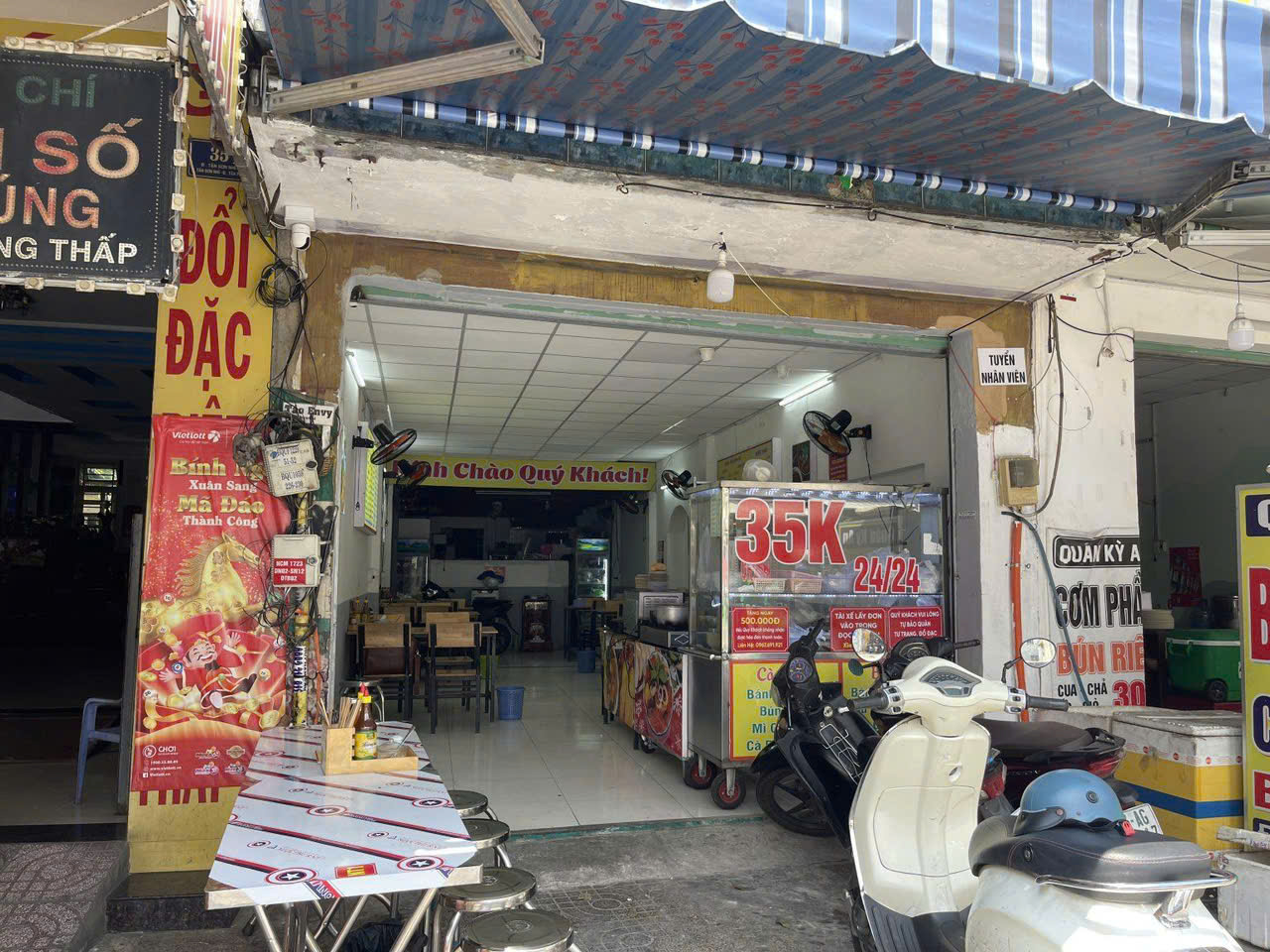 CHỐT NHANH SANG RẺ QUÁN PHỞ ĐẸP LẮM CHỈ 128 tr , NGAY NGÃ BA ĐẮC ĐỊA GẦN ĐƯỜNG TRƯỜNG CHINH, MB thuê: 14 tr, Tel  : 0967691921  ( Chính chủ )