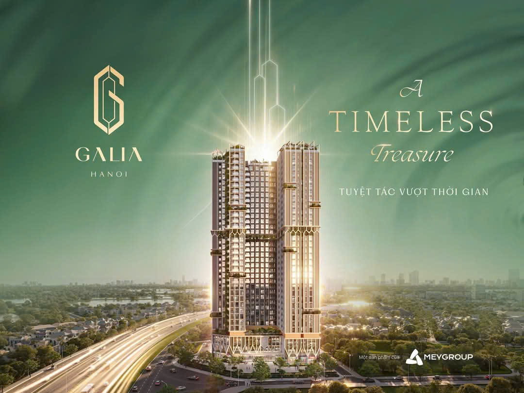 Bán căn 3 ngủ thiết kế đẹp view công viên Yên Sở Galia hà nội