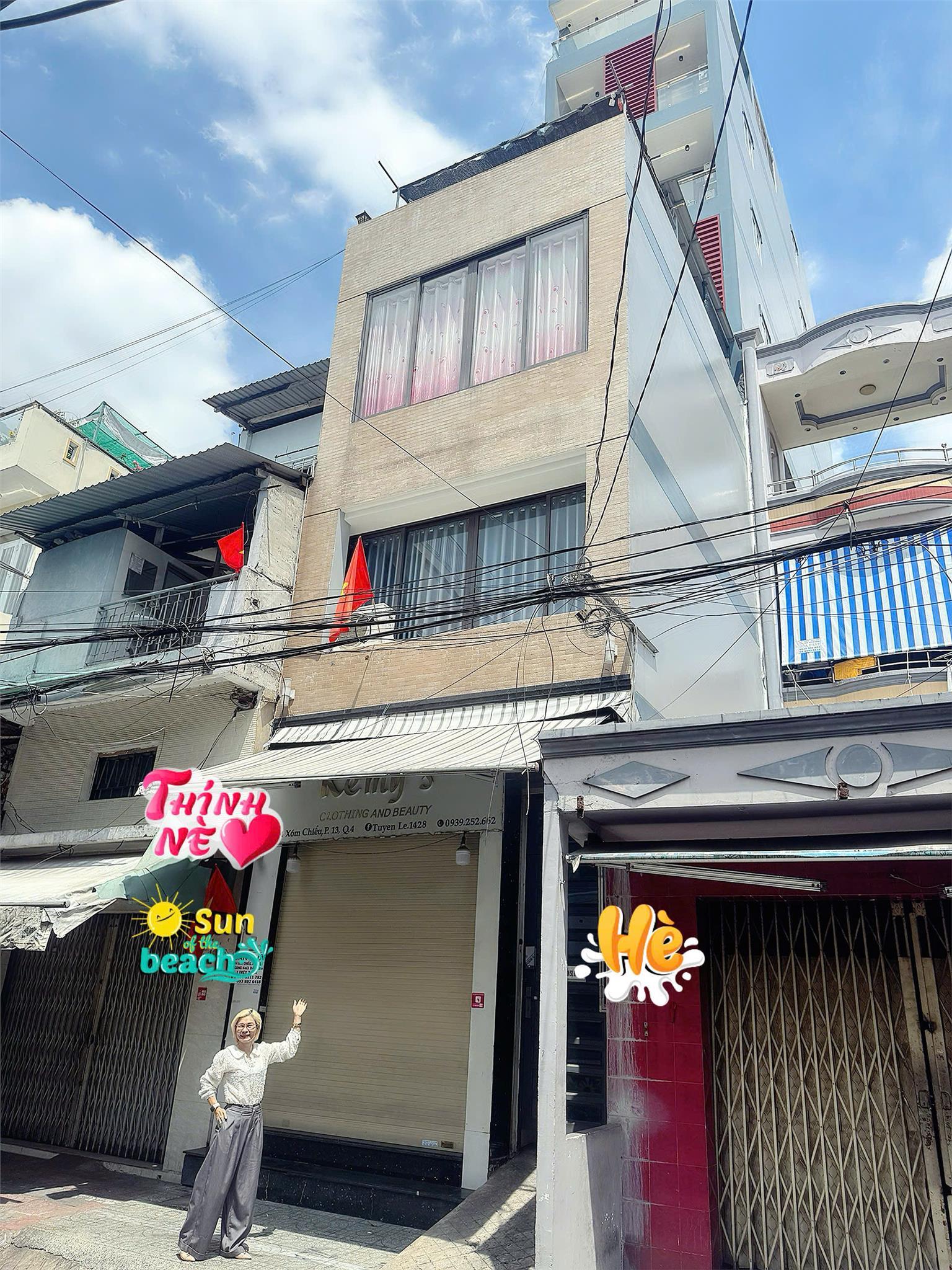 BÁN TÒA NHÀ 8 TẦNG - MẶT TIỀN KINH DOANH ĐƯỜNG XÓM CHIẾU, P.13, QUẬN 4 - CHÍNH CHỦ GIANG GIANG: 0901611116