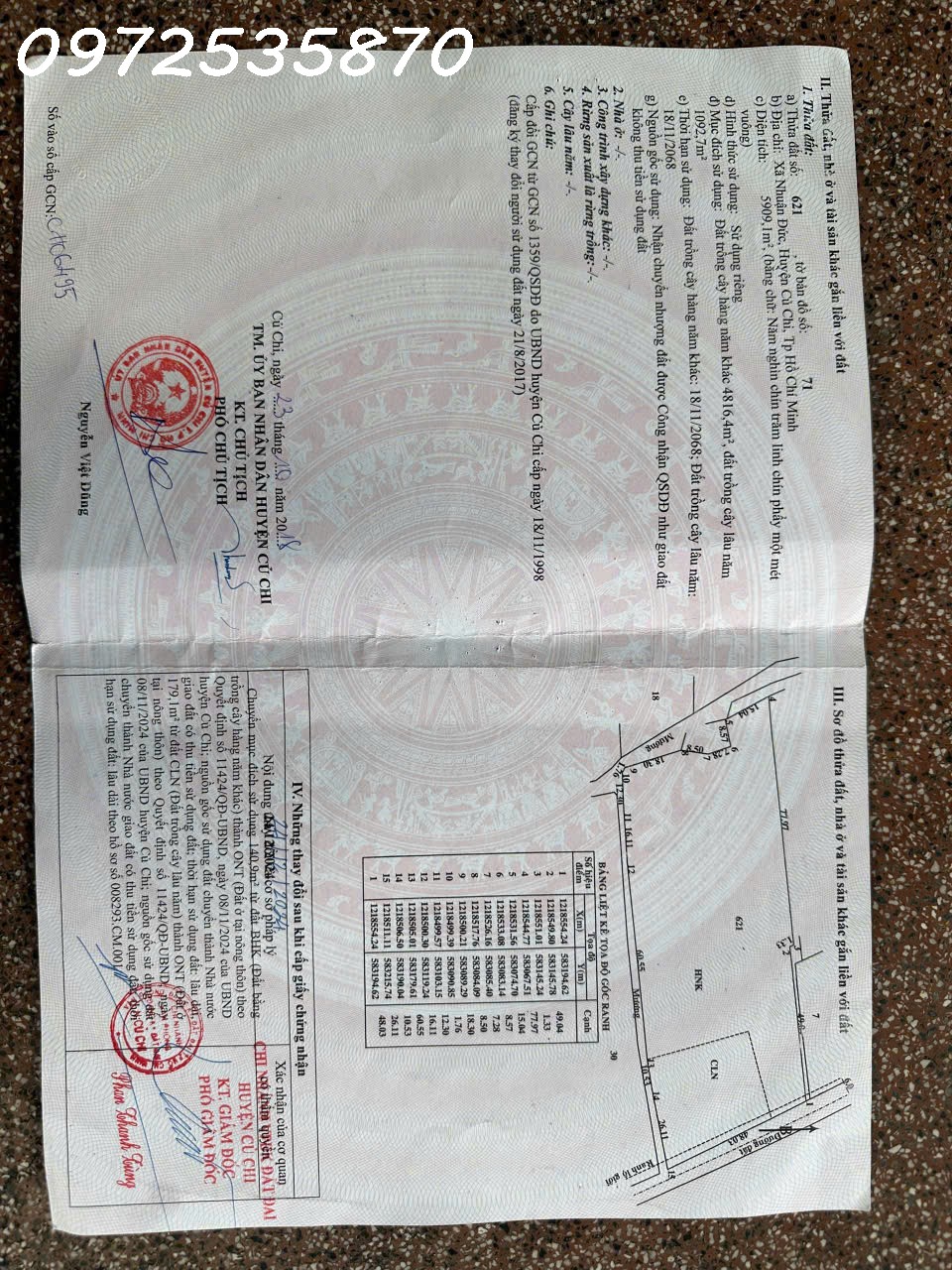 Bán lô đất Nhuận Đức 13 tỷ có thương lượng với khách hàng có thiện chí