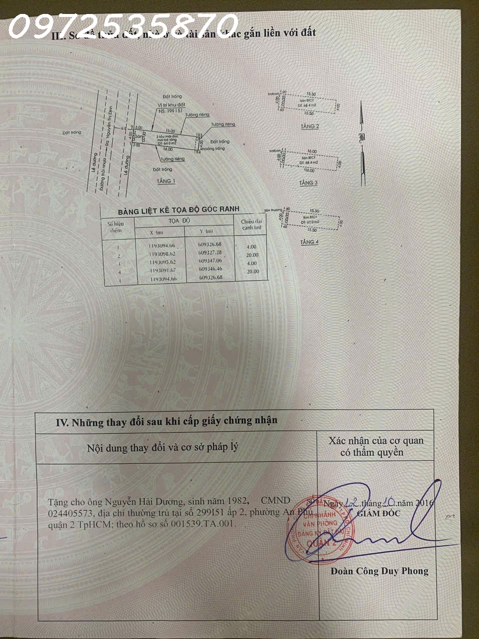 Bán nhà 1 trệt 3 lầu quận 2 giá 16,5 tỷ có thương lượng nhẹ