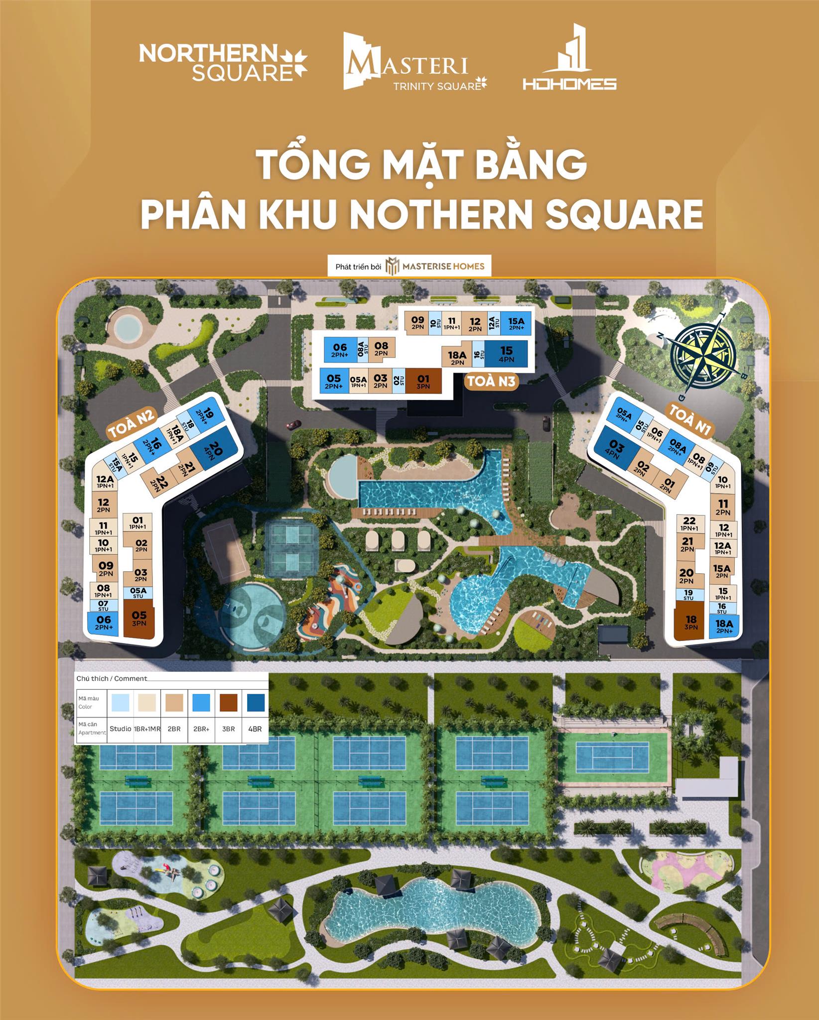 BÁN CĂN HỘ 2PN VIEW CÔNG VIÊN TẠI MASTERI TRINITY SQUARE - VINHOMES OCEAN PARK 2, VỐN BAN ĐẦU CHỈ TỪ 868 TR