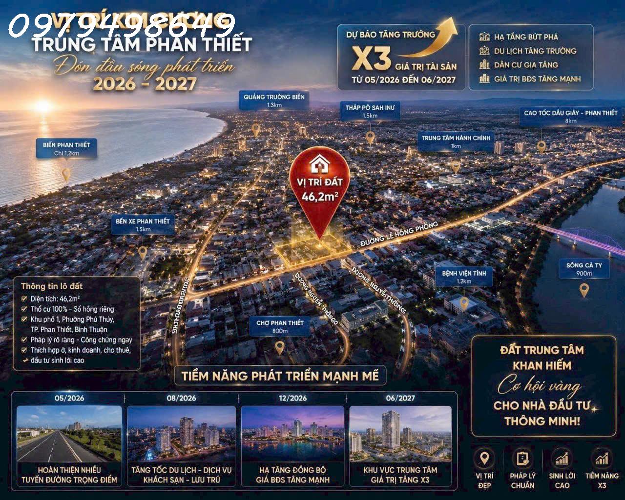 CHÍNH CHỦ CẦN BÁN ĐẤT TRUNG TÂM PHAN THIẾT – CƠ HỘI ĐÓN SÓNG THÀNH PHỐ BIỂN ĐANG BỨT PHÁ