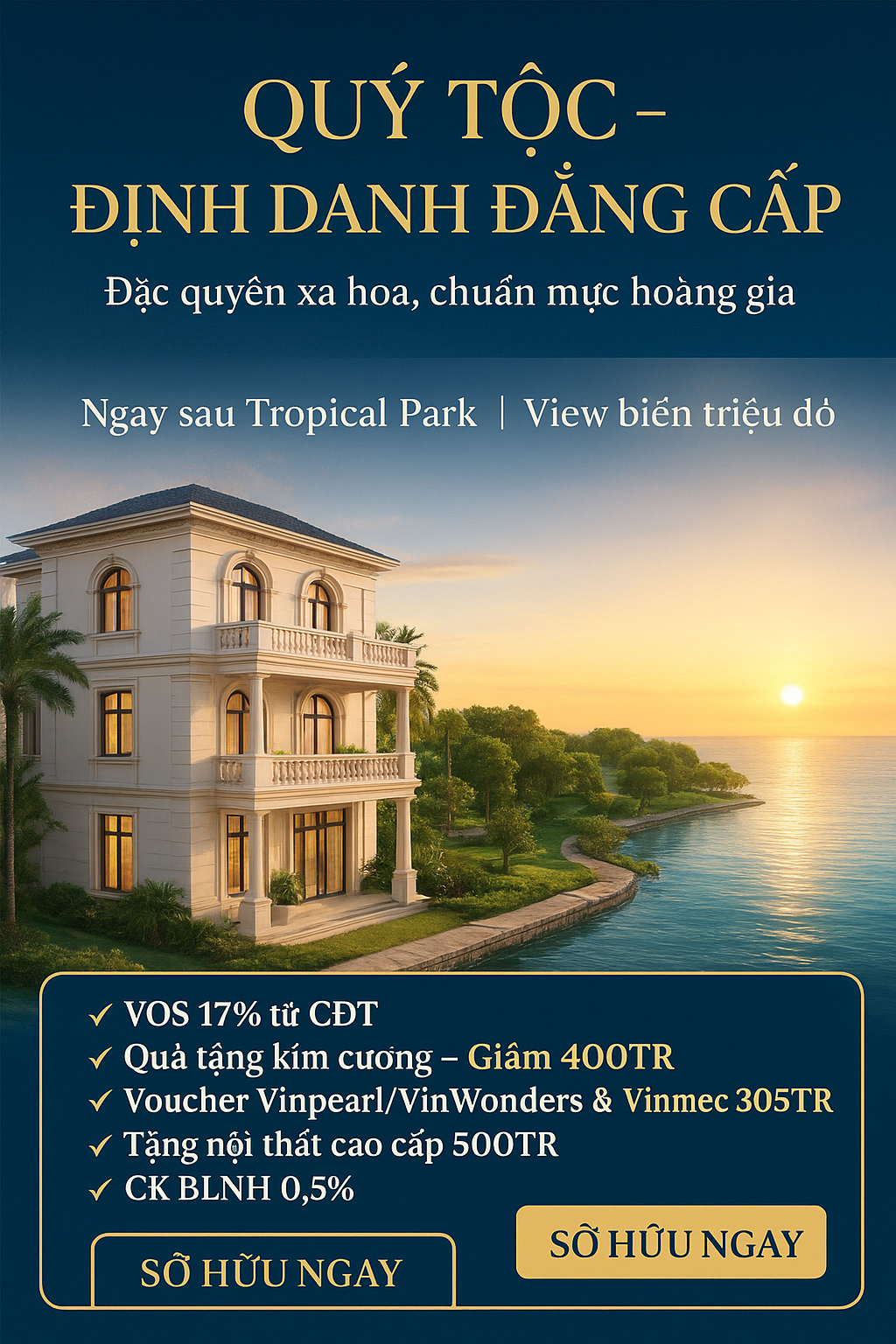 Sale Biệt Thự Quý Tộc ưu đãi lớn sở hữu ngay