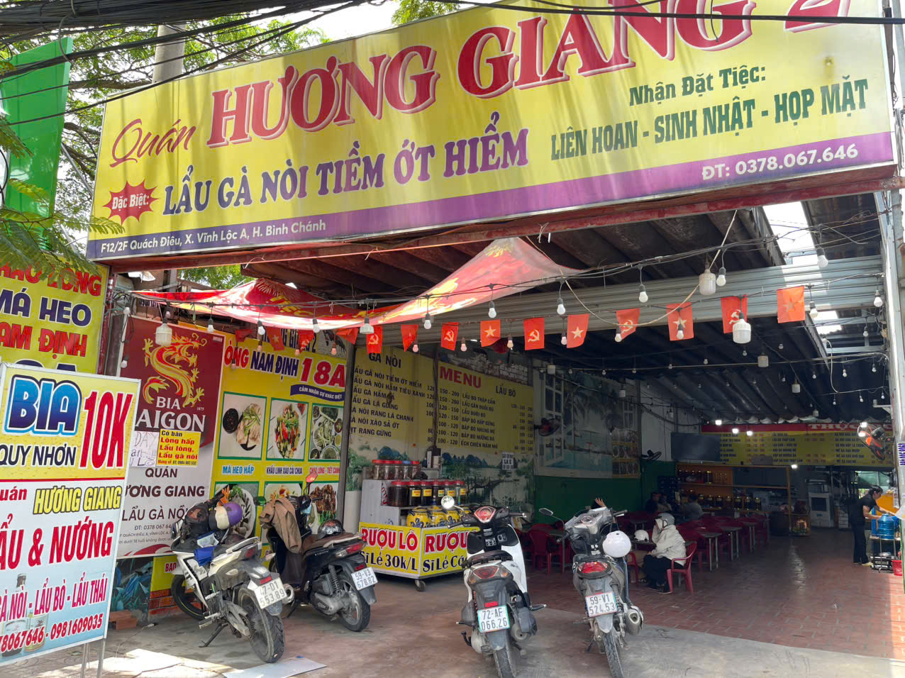 Bình Chánh SANG QUÁN NHẬU S/VƯỜN 500 m2 GIÁ : 159 tr , Có 7 – 10 phòng, Tel : 0336545468 ( Chính chủ )
