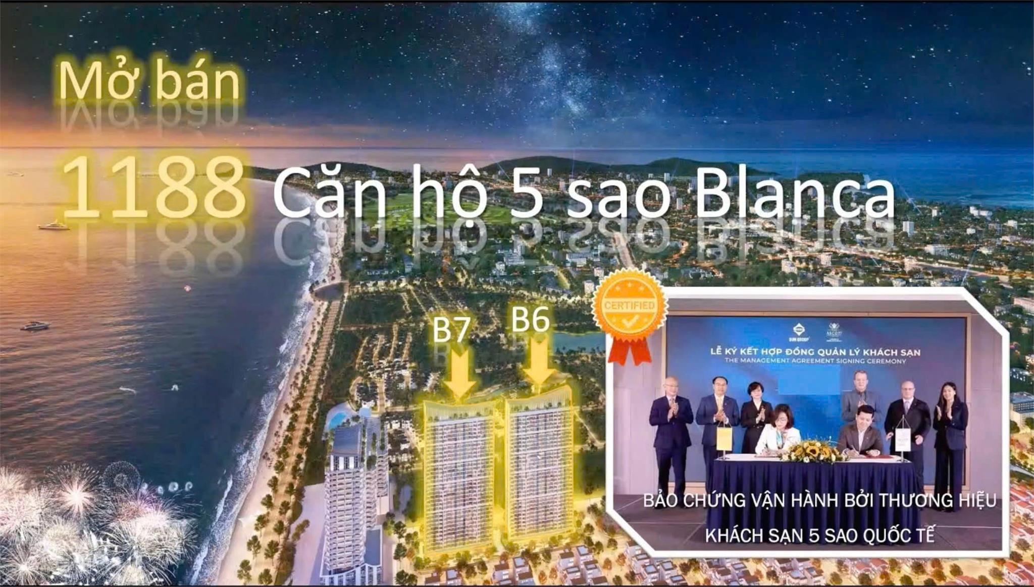 GIỎ HÀNG ĐỘC QUYỀN CĂN HỘ BIỂN 5 SAO BLANCA CITY  GIÁ TỪ 2.8 TỶ , FULL NỘI THẤT,  FULL CHIẾT KHẤU ĐẾN 22%
