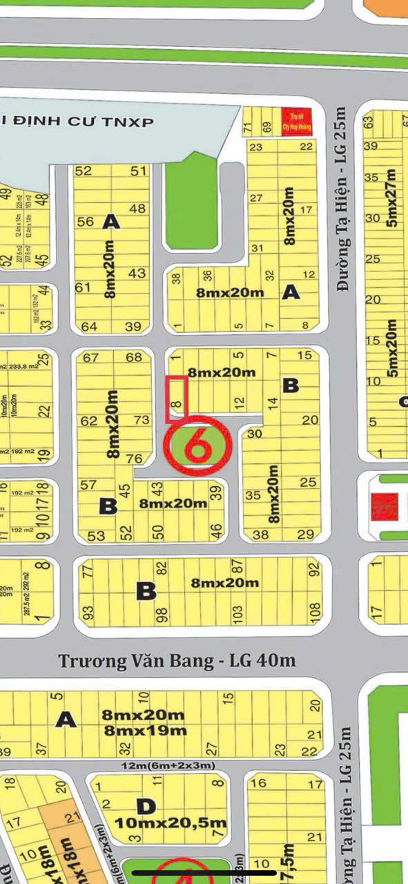 Bán đất Bát Nàn 9.5*20 178m Giá 53 tỷ