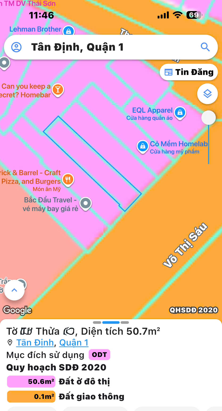 BÁN NHÀ MẶT TIỀN Đ.VÕ THỊ SÁU, TÂN ĐỊNH, QUẬN 1 - DT 52M2 FULL THỔ CƯ VUÔNG ĐẸP - VIEW CÔNG VIÊN THOÁNG MÁT - VỊ TRÍ HIẾM NHÀ BÁN - GIANG GIANG:0938676685