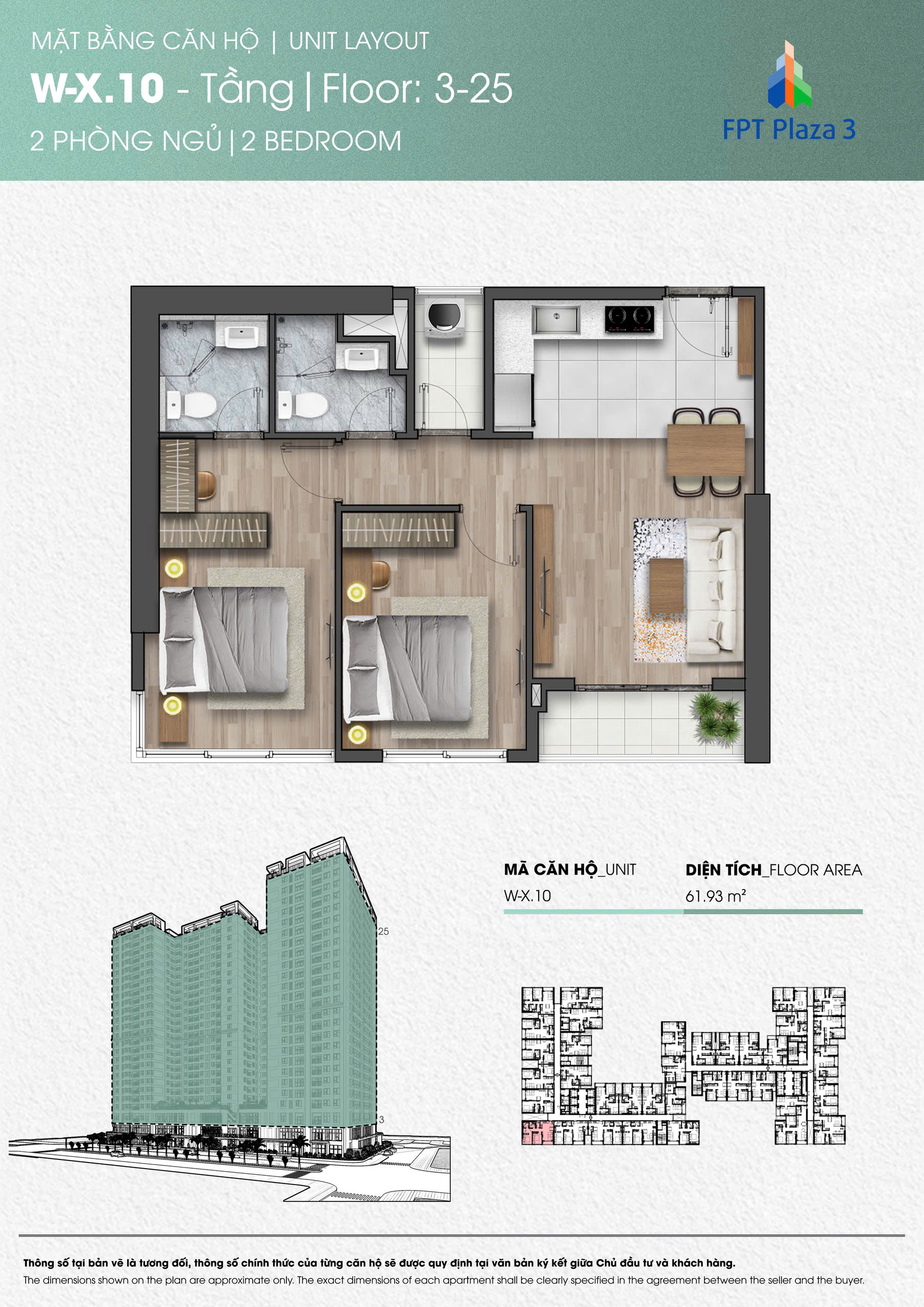 CĂN HỘ 2PN+ 1 TẠI PLAZA 3 ĐÀ NẴNG – VIEW QUẢNG TRƯỜNG - KHÔNG GIAN SỐNG LỸ TƯỞNG