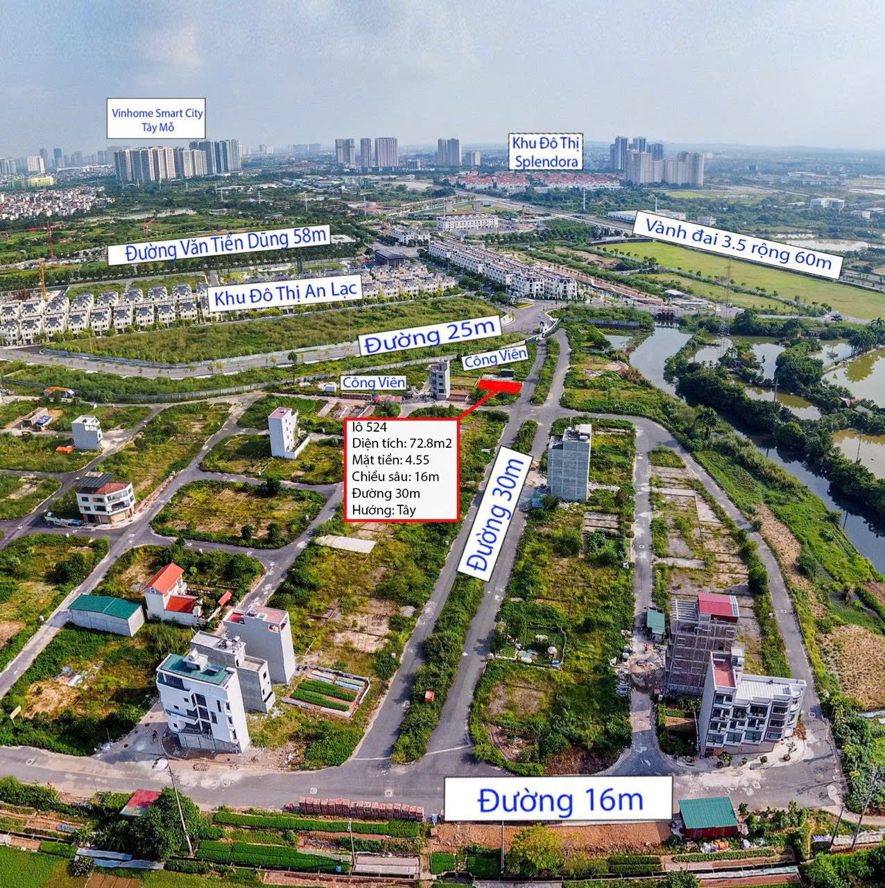 Bán lô đất hiếm dịch vụ 4,5 ha Vân Canh – vị trí vàng, hạ tầng xong, đầu tư tốt