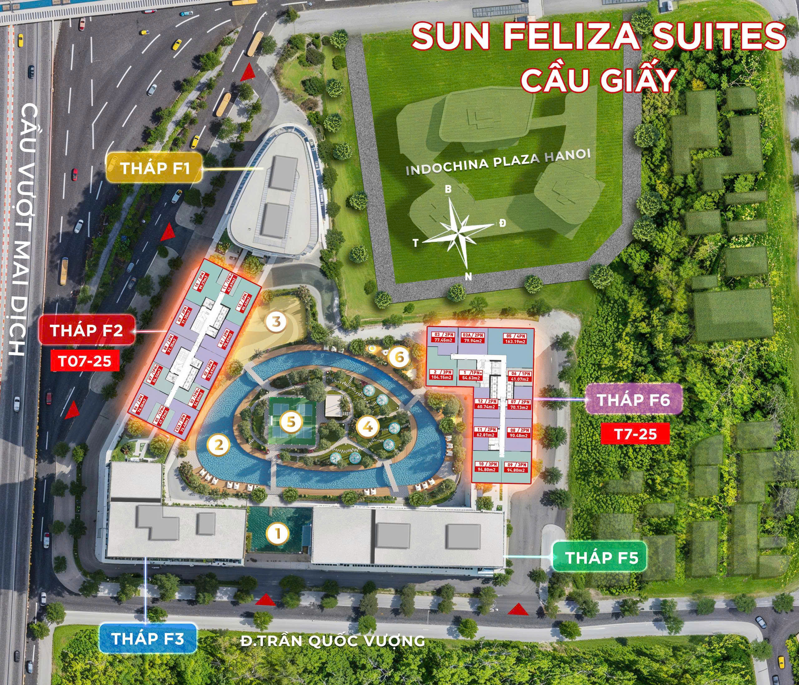 Bán căn 2PN Sun cầu Giấy diện tích 95m2 giá ngoại giao