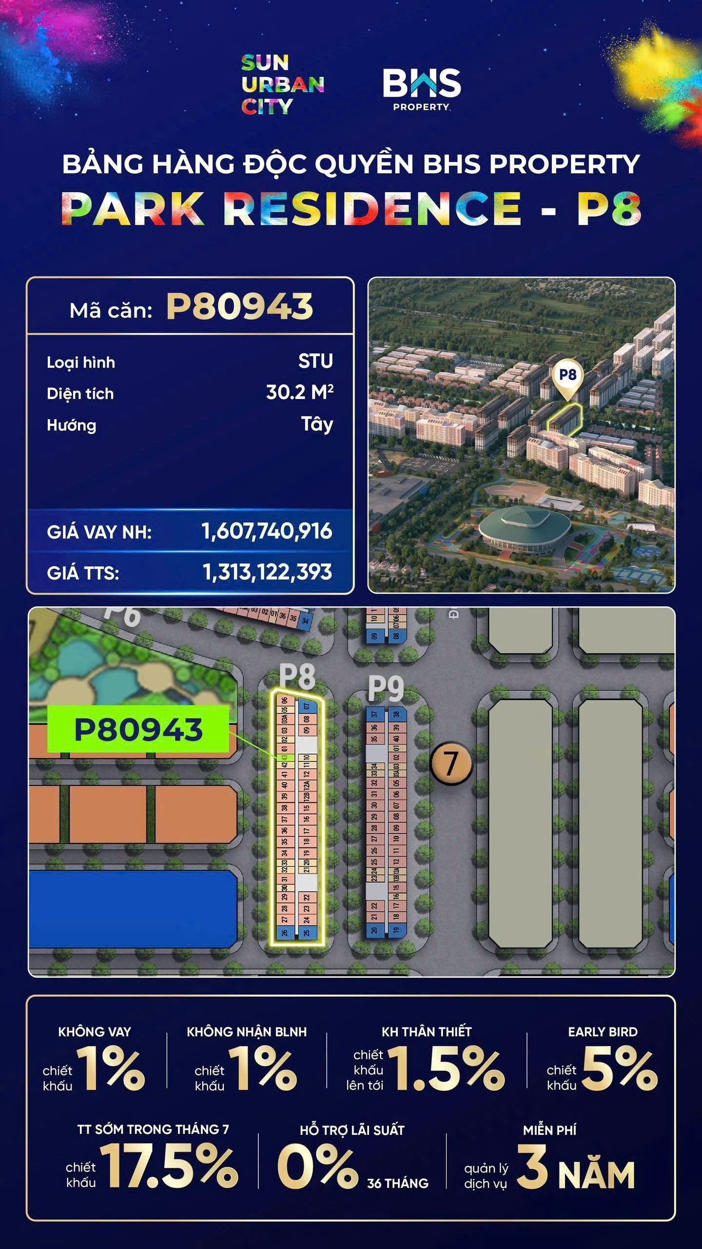 Căn hộ studio - tòa P8 dự án Sun Urban City Hà Nam (P80939)